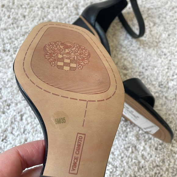 Vince Camuto Black Block Heel Sandals - Picture 4 of 4